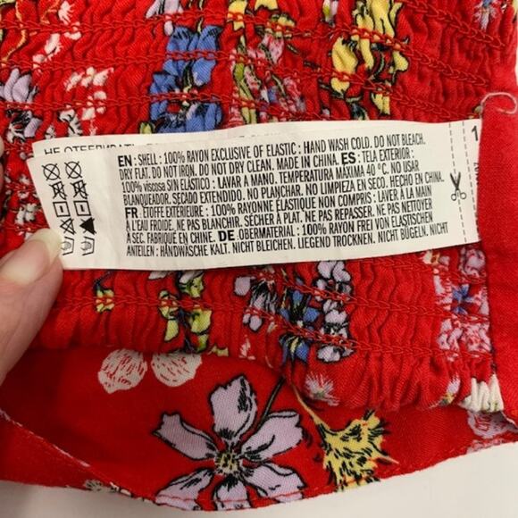 FOREVER 21 Red Floral Triangle Bralette | M - Picture 4 of 4